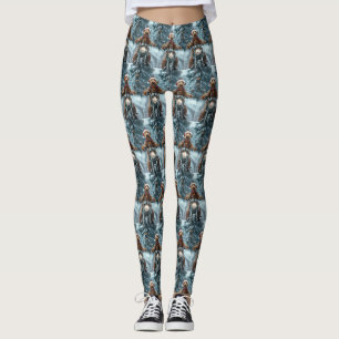 Airedale Hund Riding Motorcykel jul Leggings