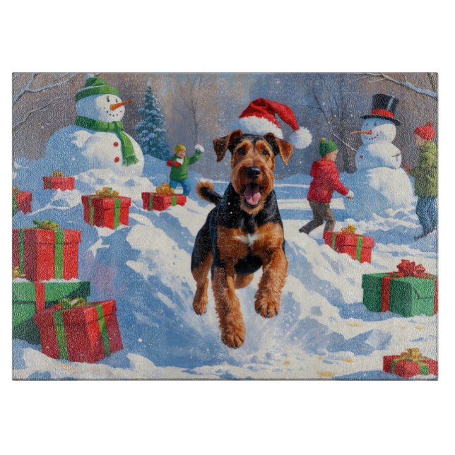 Airedale jul festiva snöscen (Framsidan)