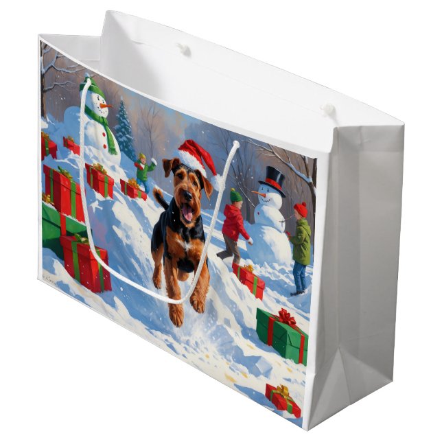 Airedale jul festiva snöscen (Framsidan Vinklad)