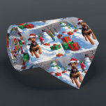 Airedale jul Festive Snö Scene Slips<br><div class="desc">En helgdag med hjärtslitande hund i snö,  som bär en julhatt och omges av färgfulla presentlådor. I bakgrunden bygger barn snögubbe bredvid ett Julgran som är täckt av snö och skapar en glatt vinter under. Perfekt för att sprida helgdag och fånga julens magi.</div>