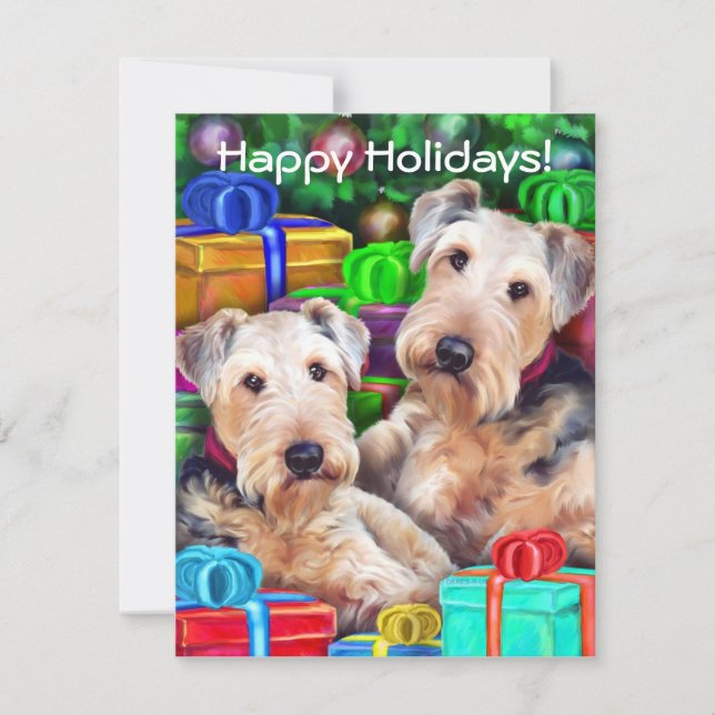 Airedale-julen nu inbjudningar (Framsida)