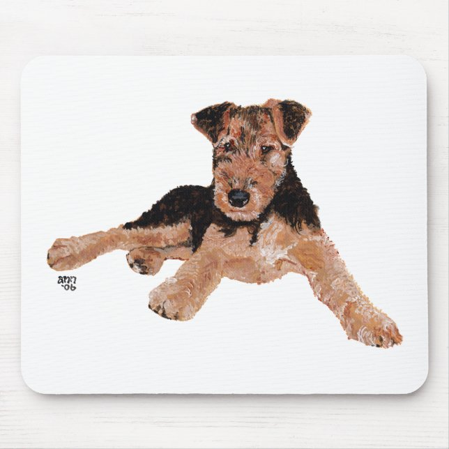 Airedale, Lakeland, Welsh Terrier Valp Musmatta (Framsidan)