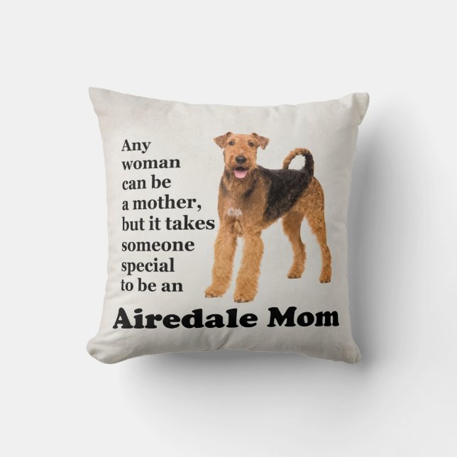 Airedale Mamma Pillow Kudde (Framsida)
