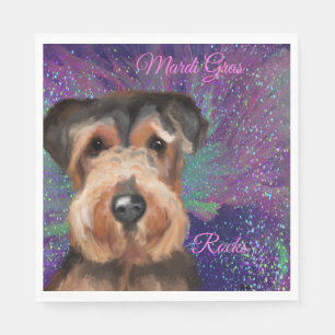 Airedale Mardi Gras Pappersservett