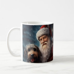 Airedale med Tomte Julfirande Jul Kaffemugg