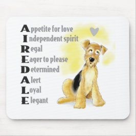 Airedale mousepad musmatta