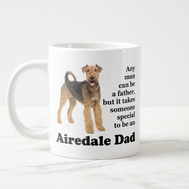 Airedale Pappa Jumbo Mugg (Vänster)