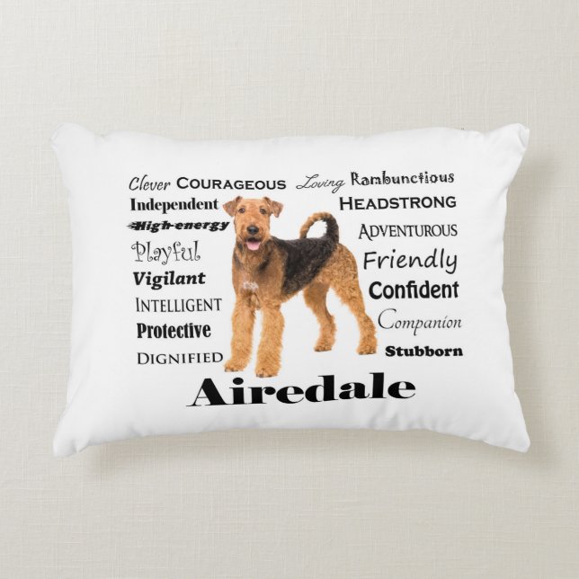 Airedale Pillow Prydnadskudde (Framsidan)