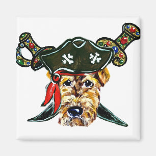 Airedale Pirat Magnet