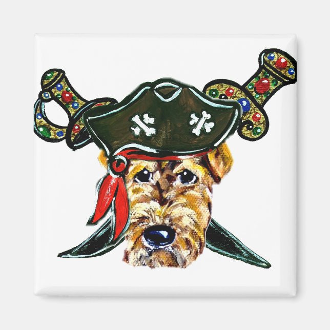 Airedale Pirat Magnet (Framsidan)