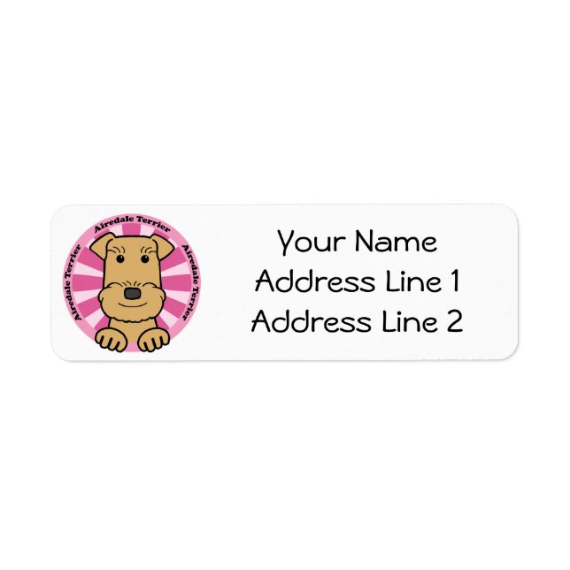 Airedale Returadress Etikett (Framsidan)