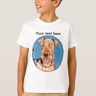 Airedale skräcker ansikte t shirt