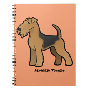 airedale skräcker anteckningsbok med spiral