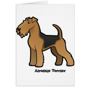 airedale skräcker hälsningskort