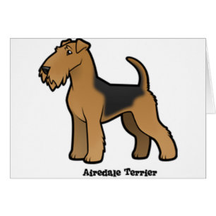 airedale skräcker hälsningskort