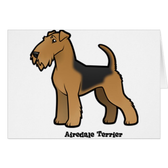 airedale skräcker hälsningskort (Framsidan Horizontal)