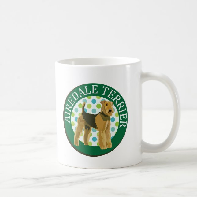 Airedale skräcker kaffemugg (Höger)