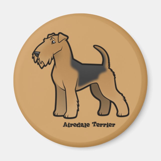 airedale skräcker magnet (Framsidan)