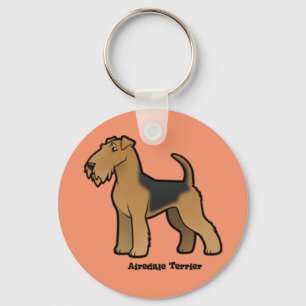 airedale skräcker nyckelring