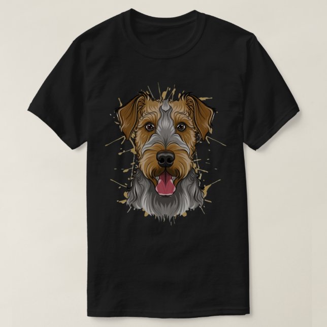 airedale skräcker t shirt (Design framsida)