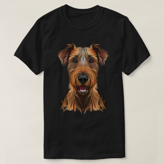 airedale skräcker t shirt (Design framsida)