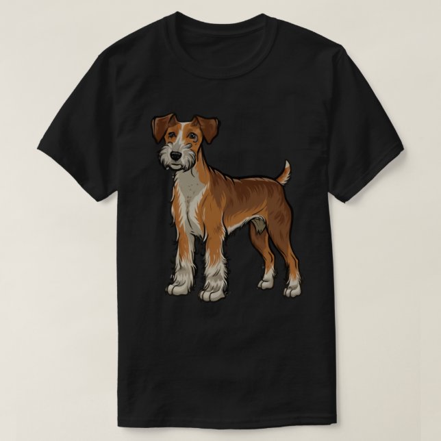 airedale skräcker t shirt (Design framsida)