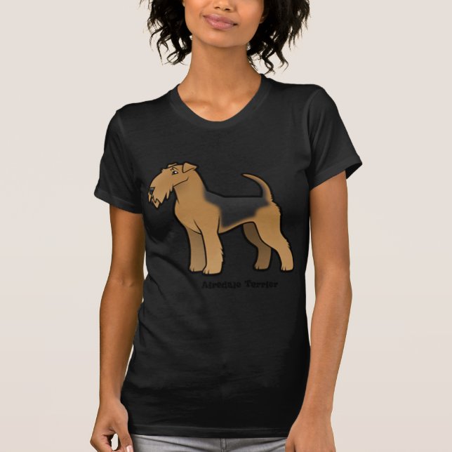 airedale skräcker t shirt (Framsida)