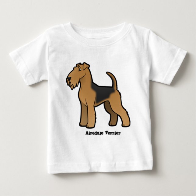 airedale skräcker tee shirt (Framsida)