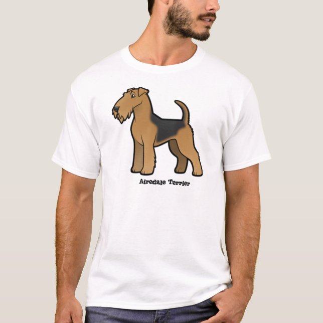 airedale skräcker tee shirt (Framsida)