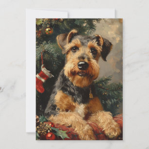 Airedale skräckjul julkort