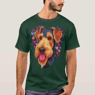 Airedale Terrier Alla hjärtans dag T Shirt
