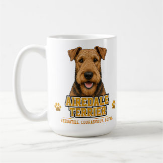 🐾 Airedale Terrier Älskare 🐾 Kaffemugg