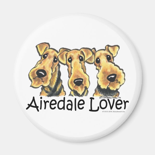 Airedale Terrier Älskare Magnet (Framsidan)