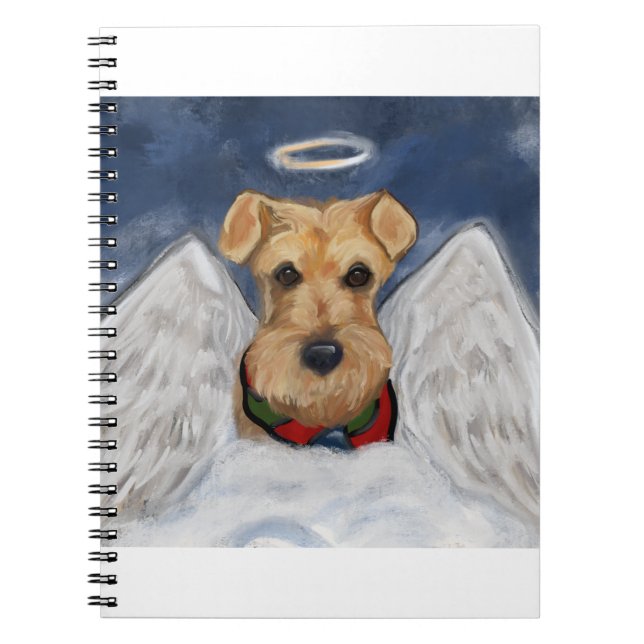 Airedale Terrier Angel Anteckningsbok (Framsidan)