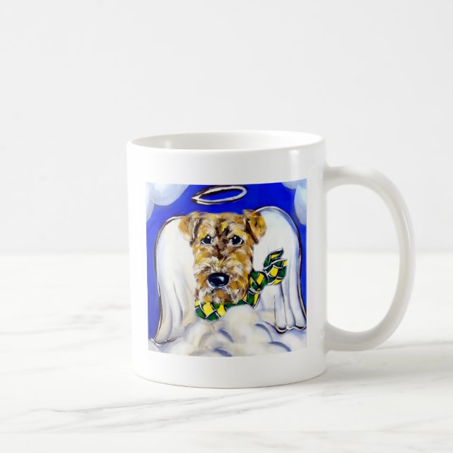 Airedale Terrier Ängel Kaffemugg (Höger)