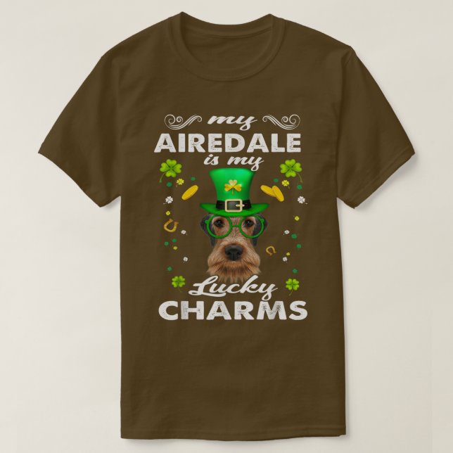 Airedale Terrier är min Lucky Charm St patricks da T Shirt (Design framsida)