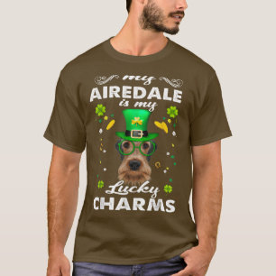 Airedale Terrier är min Lucky Charm St patricks da T Shirt