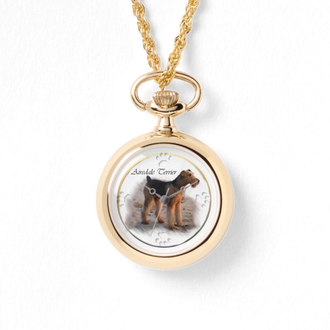 Airedale Terrier Art Armbandsur (Framsida)