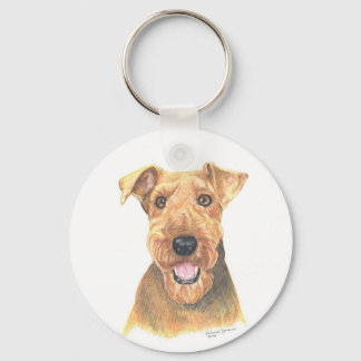 Airedale Terrier Art Nyckelring