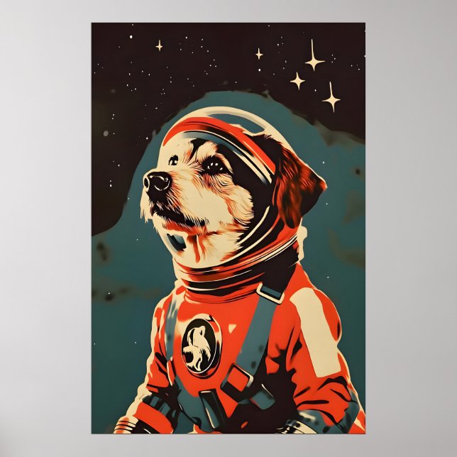 Airedale Terrier Astronaut Affisch, Airedale Poster (Framsidan)