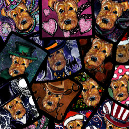 AIREDALE TERRIER AXELVÄSKA