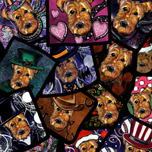 AIREDALE TERRIER AXELVÄSKA
