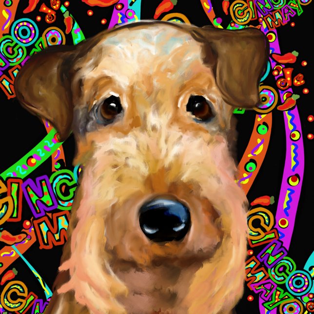 AIREDALE TERRIER AXELVÄSKA (Skapare uppladdad)