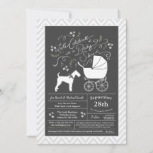 Airedale Terrier Baby Shower Gender Neutral