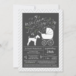 Airedale Terrier Baby Shower Gender Neutral Inbjudningar