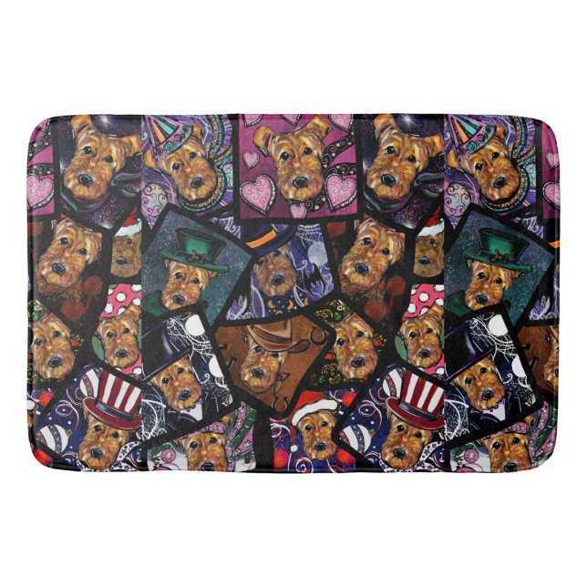 AIREDALE TERRIER BADRUMSMATTA (Framsidan)