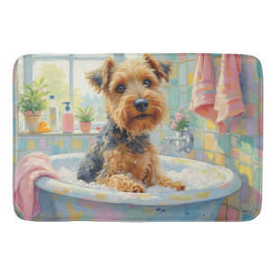 Airedale Terrier badtid kul badrumsdekor Badrumsmatta
