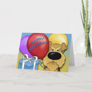 Airedale Terrier Birthday Card Kort