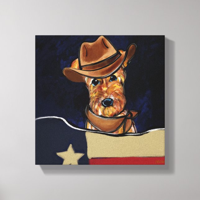 AIREDALE TERRIER CANVASTRYCK (Framsida)