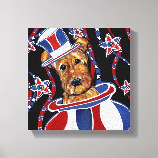 AIREDALE TERRIER CANVASTRYCK (Framsida)